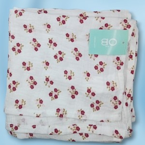 Lange OKAÏDI OBAÏBI doudou blanc motifs fleurs